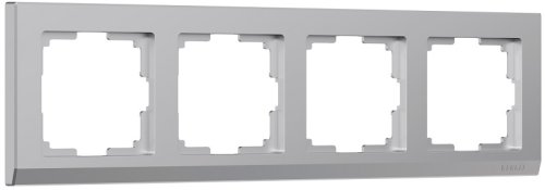 Рамка универсальная Werkel Stark 4-м. серебро фото Рамка универсальная Werkel Stark 4-м. серебро картинка